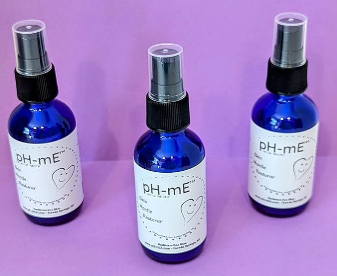 Natural Organic Skin Restoring Mist Balances Low pH 4..5 Facial Mist Gently Heal Replenish Rejuvenate with Organic Oils Peptides minerals smooth skin Less Inflammation Blue, 2oz Normal skin.