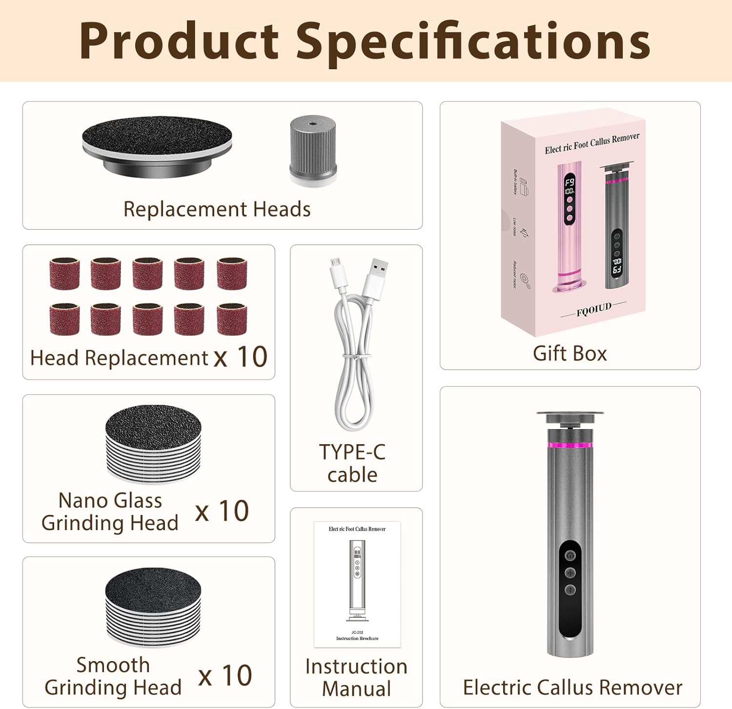 Electric Feet Callus Remover,2 in 1 Foot File,Adjustable Speed Foot File with Sandpaper Discs & Grinding Heads, 9 Speeds Electric Foot Callus Remover, Pedicure Tools for Valentine's Day Gift