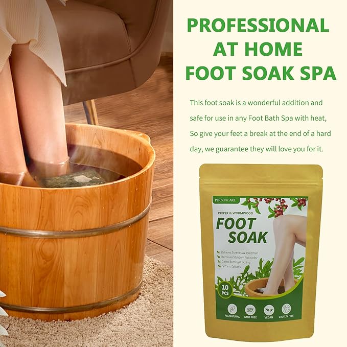 Chinese Herbal Mugwort Herb Foot Soak, Chicken Blood Vine Wormwood Athletes Footbath Relax Bath Spa massager, Sweating Feet Wash At Home Pedicure Kit, Feet Odor smelly Eliminator For Men/Women Footspa