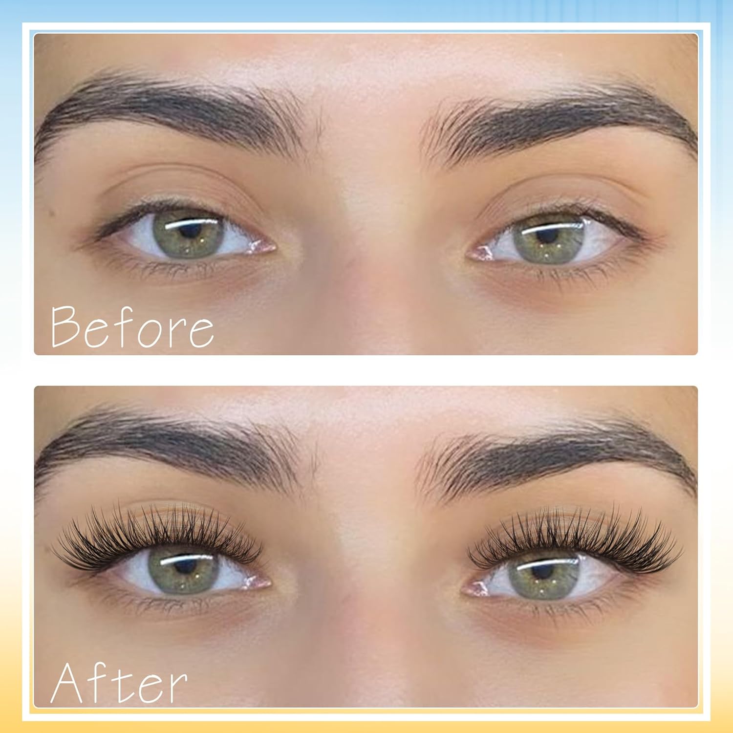 TNFVLONEINS Wispy Lash Clusters Kit Natural Lash Extension Kit C curl Eyelash Extension Kit Short Cluster Eyelash Extensions Soft Individual Lashes Kit Eyelash Clusters with Bond and Seal and Tweezers