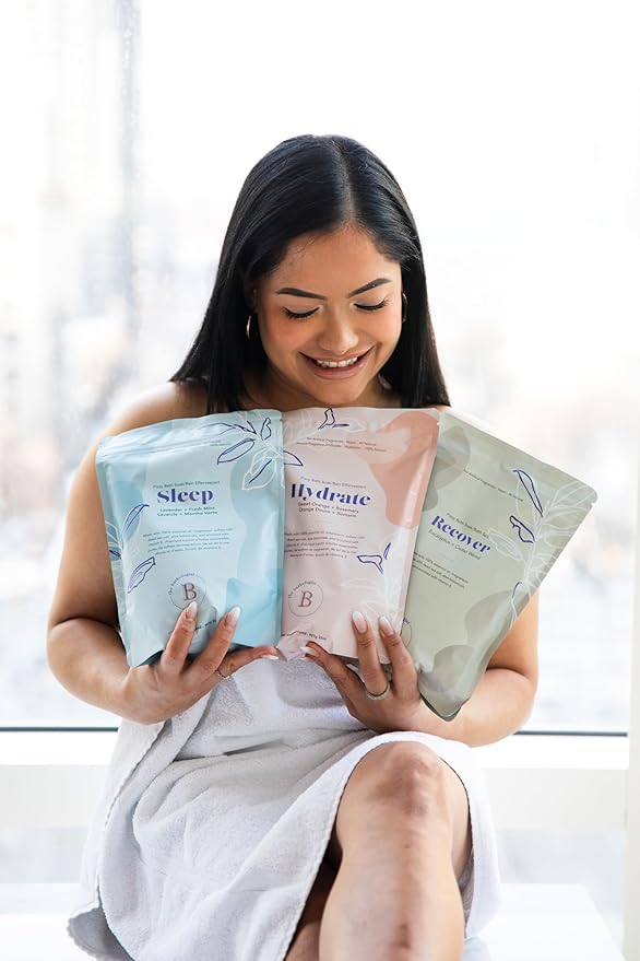 The Bathologist Recover Fizzy Bath Soak, Eucalyptus + Cedar Wood, Made with Essential Oils, Magenesium Sulfate, Dead Sea Salt & Aloe Botanicals, Approximately 5 Baths, 32 oz