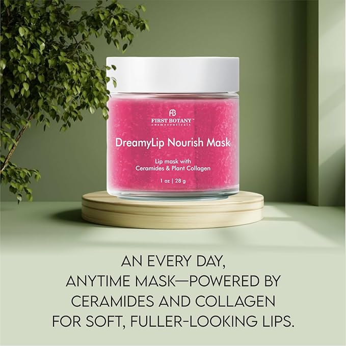 Lip Mask & Lip Balm - 2 in 1 Nourishing & Hydrating leave-on Overnight lip mask (pink)