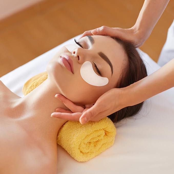 Joez Wonderful 1000pcs Disposable Eye Mask Paper Patches, Non Woven Eye Care Patches, Cotton Paper Facial Eye Pads Spa, DIY Clear Eye Mask Paper Beauty Sheets for Makeup Removal