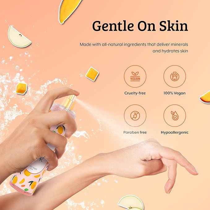 Home Spa Gift 10oz Deep Moisturizing Fragrance Body Lotion & 8 oz. Fine Fragrance Body Mist Set Luxury Self-Care Combo for Women and Girls (Mango Pear) Mother’s Day Gift for Mom