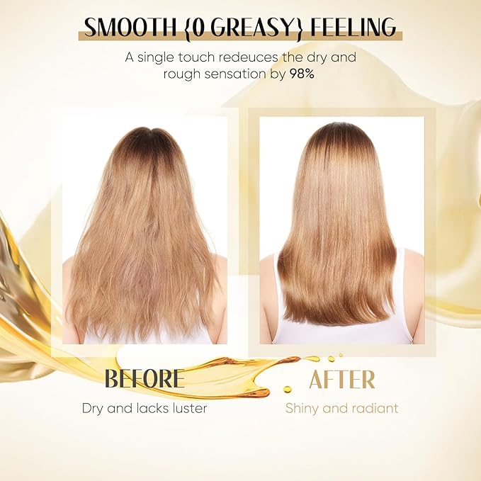 Argan, Coconut, and Olive Oil Nourishing Hair Treatment with Vitamin E for Frizz Control, Add Shine,Nourishing Hair Oil for Split Ends Hair Treatment, 4 Pack