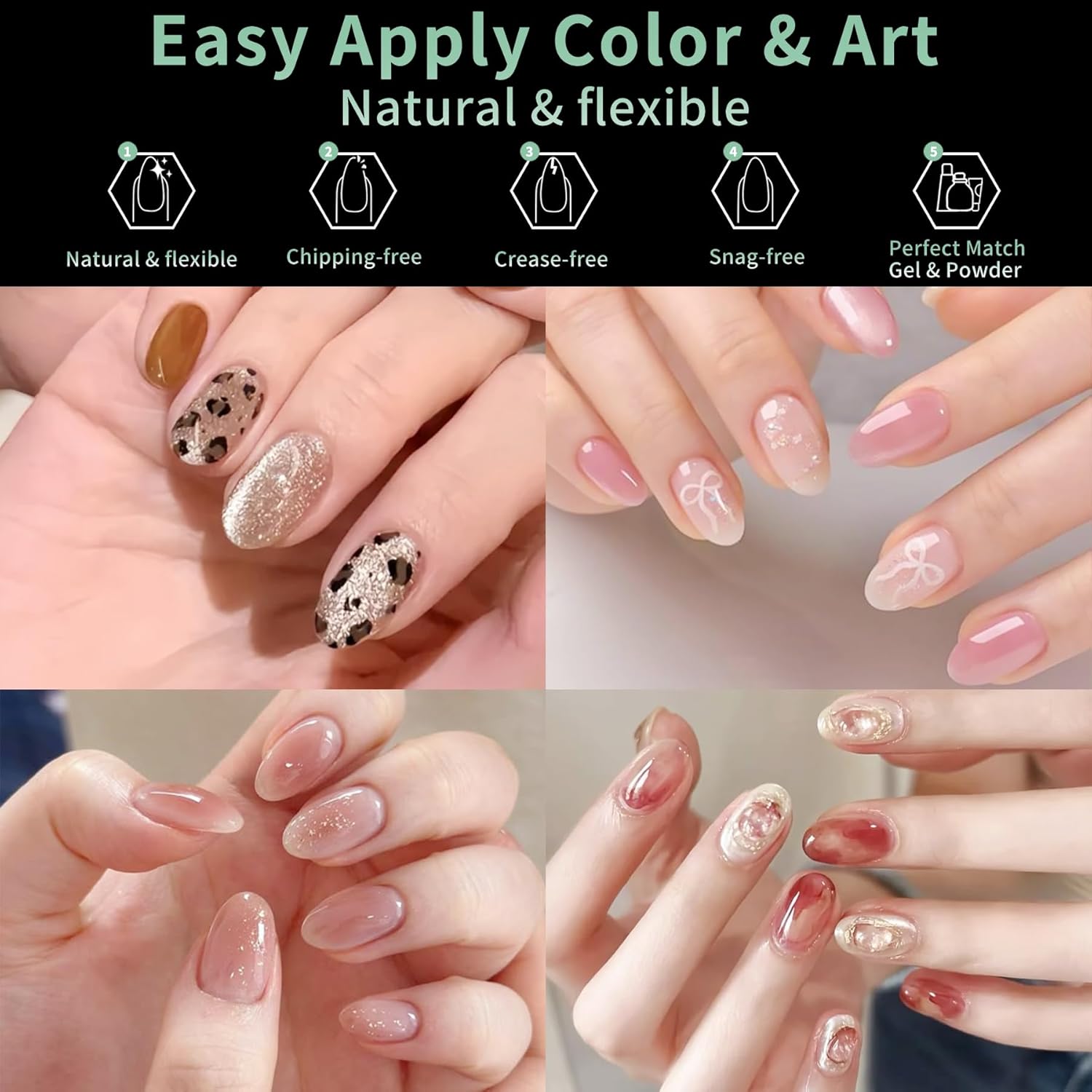 Short Round Oval Nail Tips, 216pcs Acrylic Soft Fake Nails Gel Nail Tips, Full Cover Pre-Shaped Matte Clear Press on Nails for Extension, Diy at Home Manicure 12 Sizes