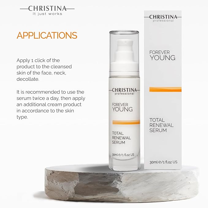 Christina Forever Young Renewal Serum for Face | Rejuvenation, Fresh and Velvety Feel | Face Serum for Lasting Skin Health | Easy Application for Daily Use for All Skin Types 30ml / 1 fl.oz