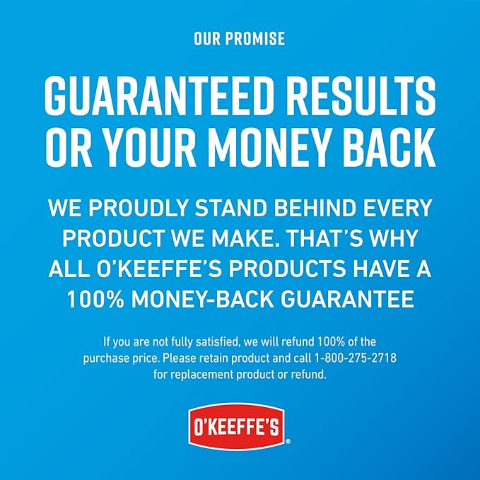 O'Keeffe's for Healthy Feet Intense Renewal Cream with Alpha Hydroxy Acid - 3 oz Tube (1 Pack) - Softens and Exfoliates Extremely Callused, Dry Feet