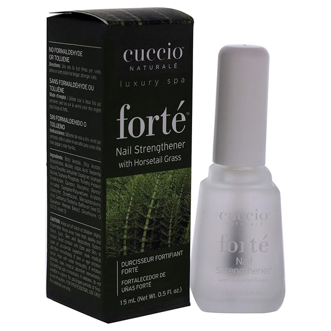 Cuccio Naturale Forte Nail Strengthener Treatment - With Horsetail Grass - Protects Against Cracking, Splitting And Breakage - Nutrient Rich Formula Makes Finger And Toenails More Pliable - 0.5 Oz