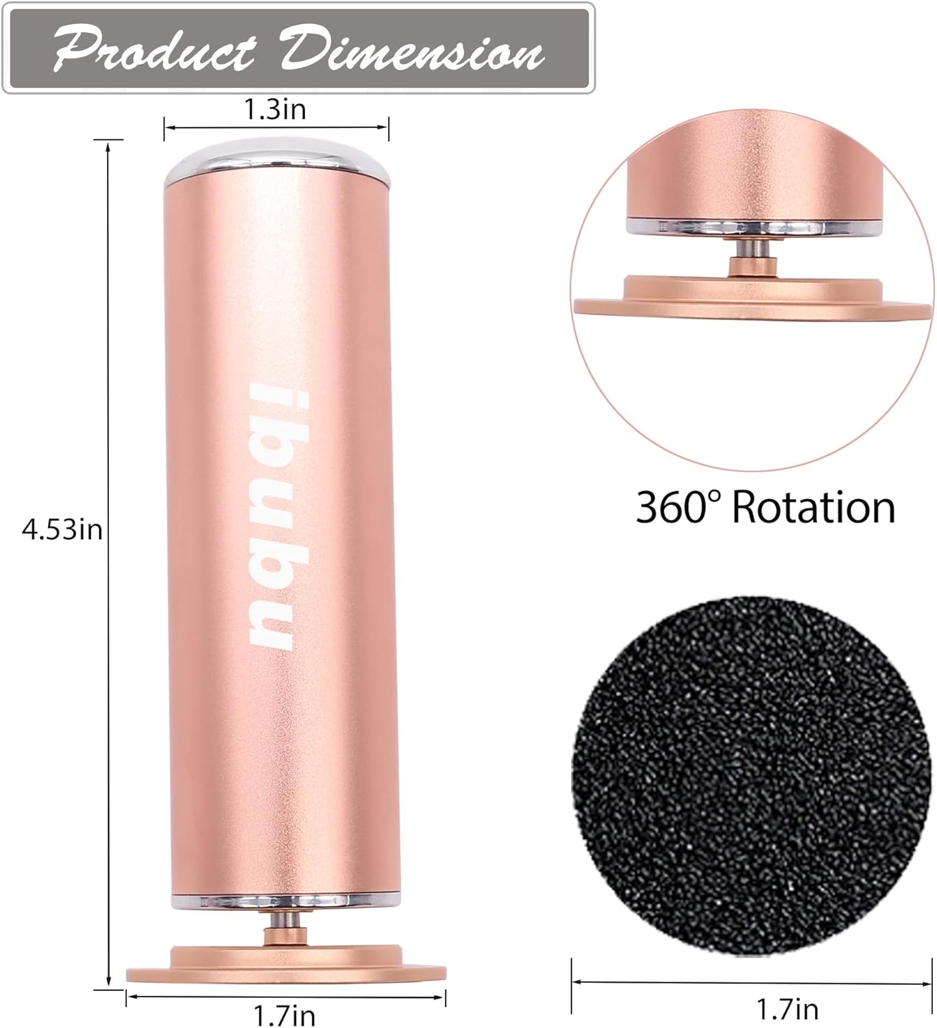 Electric Feet Callus Remover Gold Professional Powerful Foot File Pedicure Grinder Sanders with 60PCS Replacement Sandpaper Discs Heel Scraper for Dead Dry Crack Skin Calluses Speed Adjustable