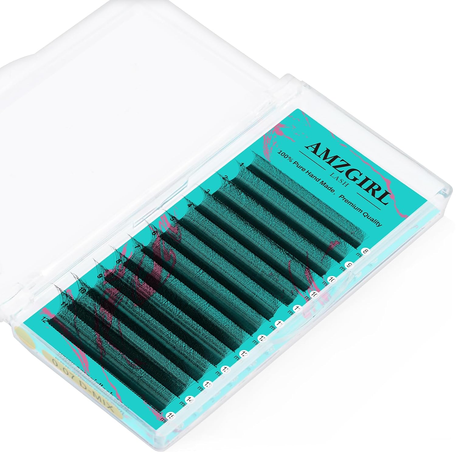 Eyelash Extensions 4DW D Curl,Mixed Tray Lash Extension Supplies Individual Lashes Premium Classic Lash Soft Super Matte Black Professional Eyelashes Extension(8-15mm)