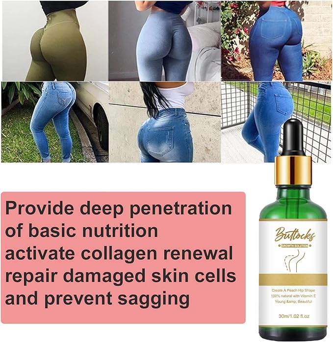 2PCs Hiplift Buttocks Essential Oil, Butt Firming Enhancement Essential Oil for Women, Natural Herbal Hip Lift Up Massage Oil, Hip Butt Firm Essence, Butt Cellulite Removal