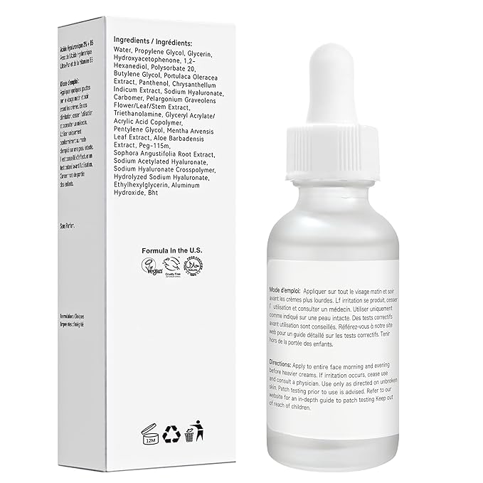 Hyaluronic Acid 2% + B5 Hydration Support Formula, Hyaluronic Acid Serum For Face - Large 30ml/1oz