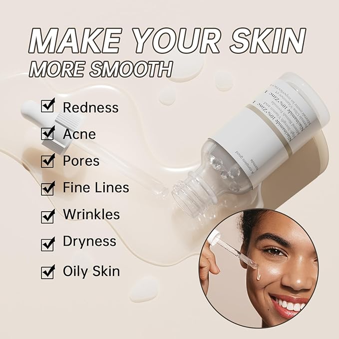 Niacinamide 10% + Zinc 1% Face Serum for Women, 30ML/1 Fl Oz - Refresh & Soothe Your Skin with Niacinamide Facial Serum for Acne (2)