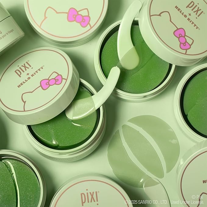 Pixi + Hello Kitty AnyWhere Multipurpose Hydrogel Patches, Hyaluronic, Caffeine & Retinol For Under Eyes, Revitalize Eye Area, 45 pairs / 90 Patches