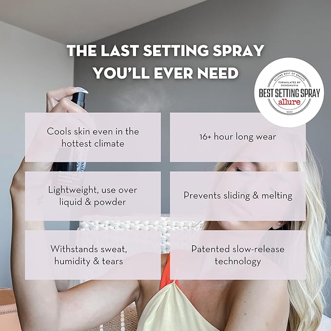 Skindinavia The Makeup Finishing Spray, Bridal Makeup Setting Spray, All-Day Wear, Long-Lasting Up to 16+ Hours, Heat-Resistant & Waterproof, Wedding Day, Bridal Shower Gift, 8.0 Oz