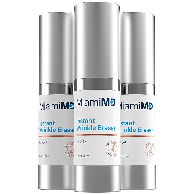 Instant Wrinkle Eraser (15ml) Face Serums for Anti Aging for All Skin Types - Anti Wrinkle Serum for Face & Neck - Face Cream for Fine Lines, Wrinkles, and Crow’s Feet - Fragrance Free - 3 PACK