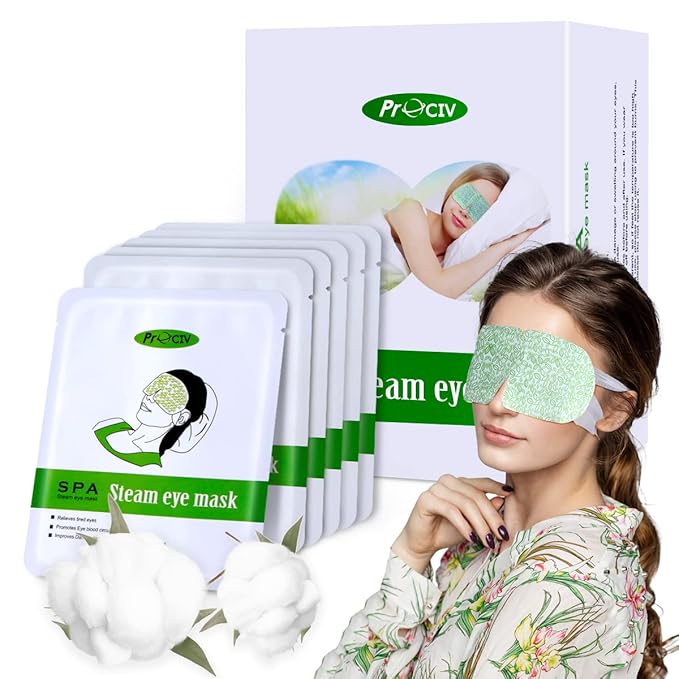 16 Packs Steam Eye Mask,Warm Eye Compress for Dry Eyes Sleep Mask,Hot Auto Heated Eye Masks Relaxing Gifts for Women Moist Heat for Eyes Soothing Eye Fatigue,Disposable Eye Mask for SPA Essentials