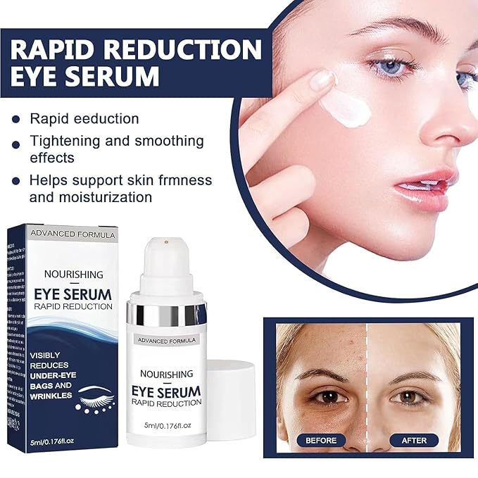 Rapid Reduction Eye Serum - Advanced Formula - Anti Aging Serum Visibly Reduces Under-Eye Bags