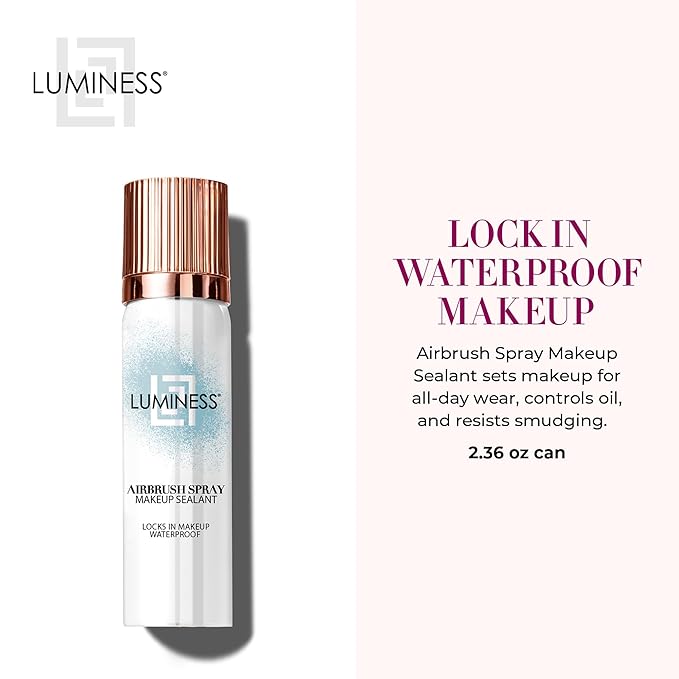 LUMINESS Waterproof Setting Spray for Makeup, Airbrush Spray Makeup Sealant (2.36 fl oz) - Long-Lasting Face Make Up Spray with Hydrating Mist Helps Control Oil & Replenishes Moisture