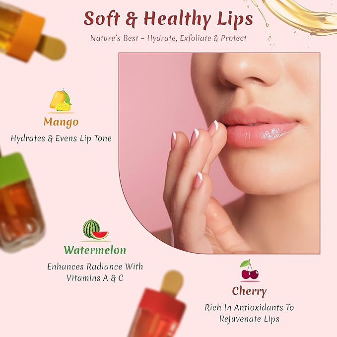 Assorted Lip Oils - Cherry, Mango, Watermelon