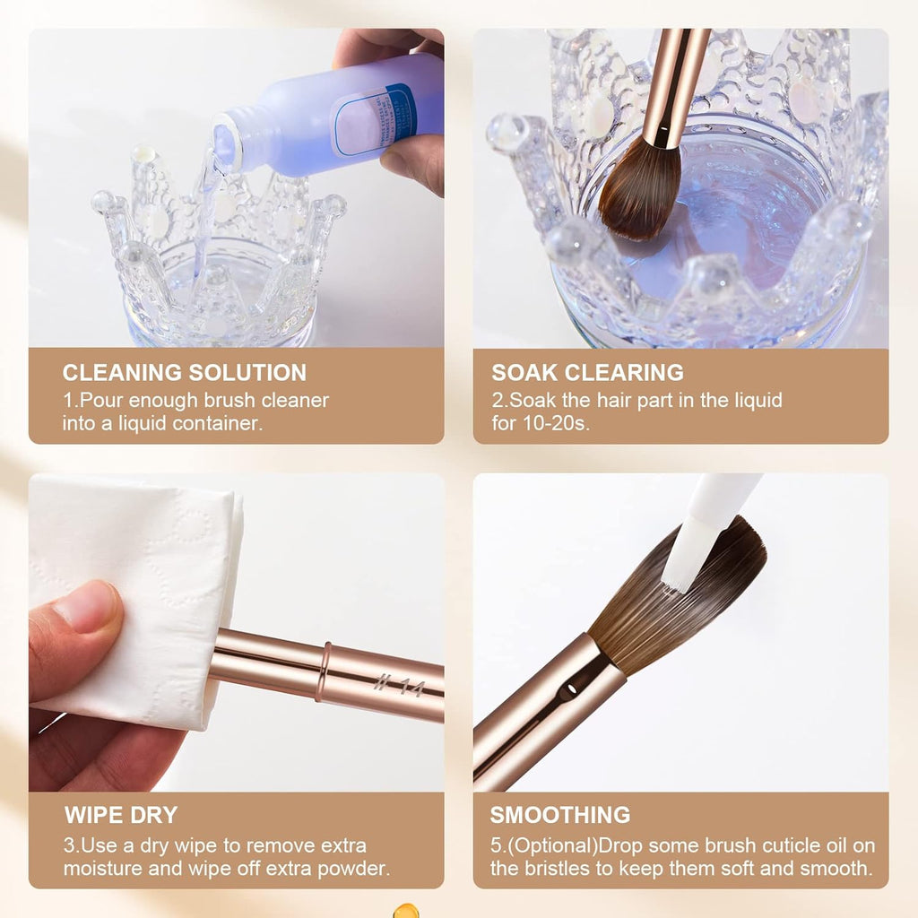 Acrylic Nail Brush Size 12,KEMEISI 100% Pure Kolinsky Nail Art Brushes Sturdy Handle Oval Shaped Acrylic Powder Nail Design Tools for Professional Manicure DIY Home Salon (Gold)