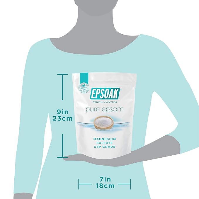 Epsoak Epsom Salt 12 lbs. USP Magnesium Sulfate (Qty. 6 x 2 lb. Bags)