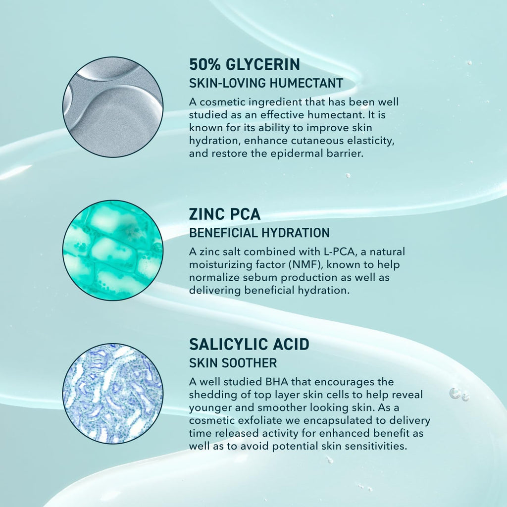 Skin Gleanser SA, Moisturizing Glycerin Face Wash,1% Salicylic Acid Face Cleanser, Unscented and Combination Skin Face Soap, 13.5 ounce (each) Pump Bottles - 6.75 fluid ounce (Pack of 2)