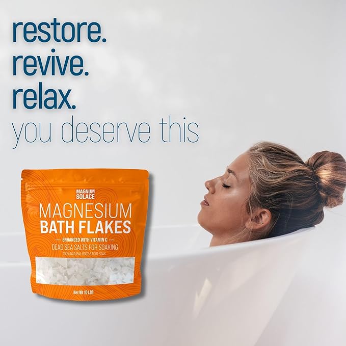 10 lbs Magnesium Flakes with Vitamin C, and 5 lbs Unscented Flakes: 2 Pack Bundle