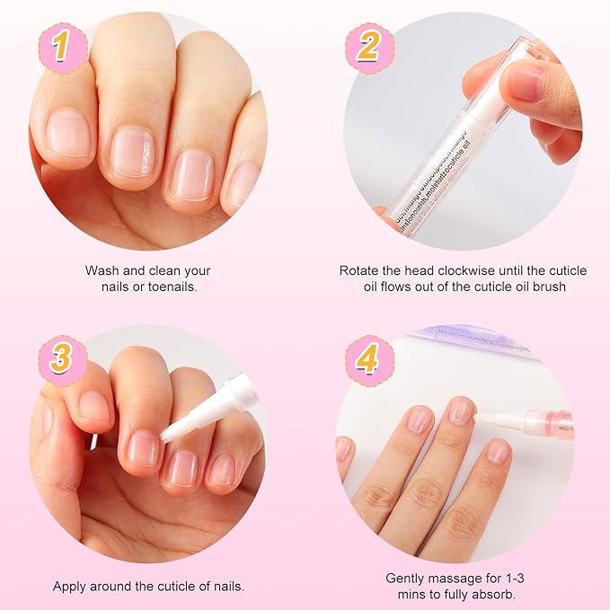 15 Pcs Cuticle Oil Pens, Nail Oil Treatment with Soft Brush, Nail Cuticle Revitalizer Repair Pen