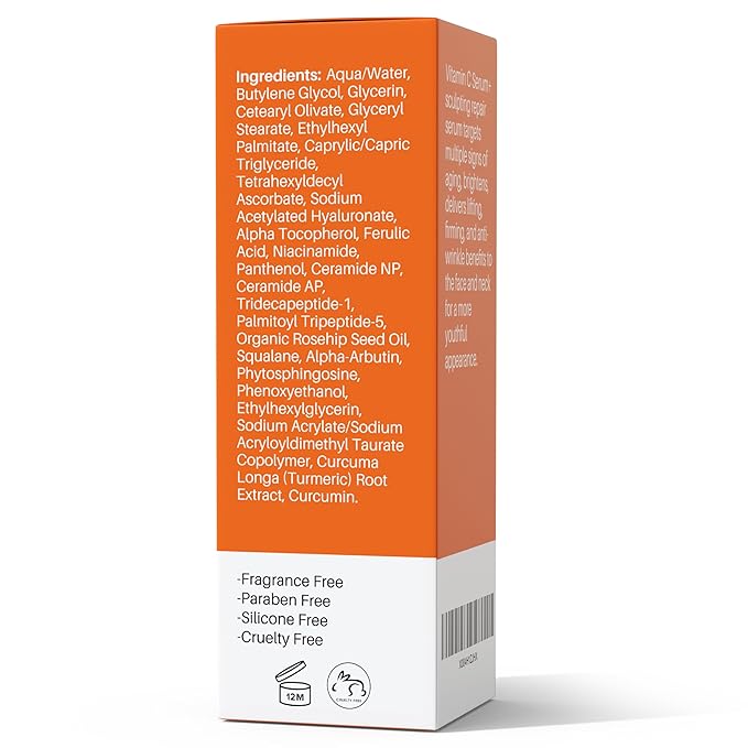 Levaye Vitamin C Serum – Anti Aging Facial Serum with Vitamin C, ferulic acid, Hyaluronic Acid, Vitamin E – Brightening Serum. Targets Dark Spots, Fine Lines, Wrinkles, Dry Skin, Firmness, 1.7 Fl Oz