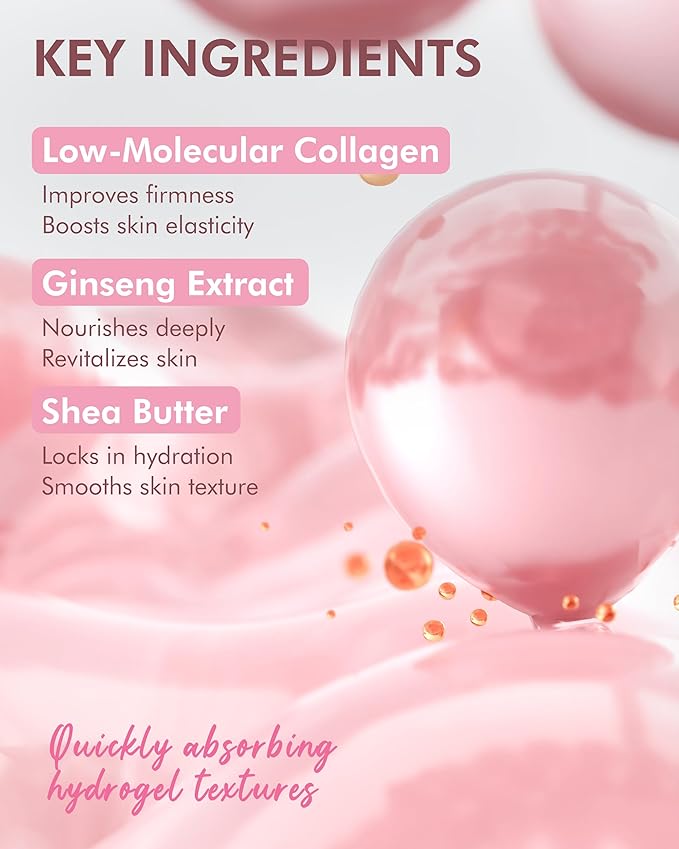 DERMAL 39 Combo Sheet Mask + Collagen Hydrogel Melting Jelly Gel Mask 4ea Bundle