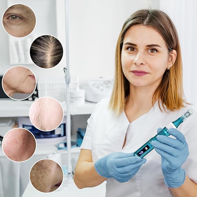 Home Use Microneedling Microneedle Skin Care Beauty Kit Tool for Face Hair Beard