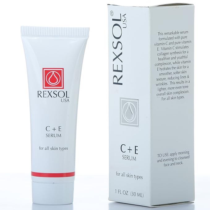 REXSOL CE Serum | Contains Vitamin C & Vitamin E | Helps minimize the appearance of first signs of aging | Enhances skin's youthful appearance (30 ml/ 1 fl oz)