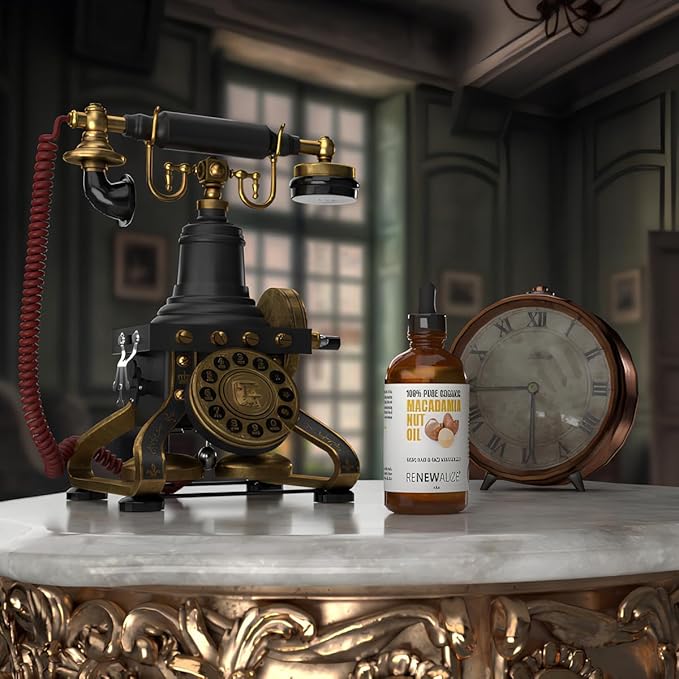 Organic Macadamia Nut Oil Moisturizer for Dry Skin In Large 4oz Glass Bottle | Cold Pressed and Unrefined Hair Oil