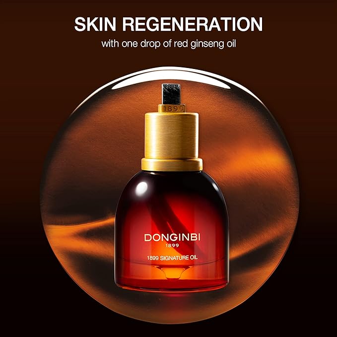 Donginbi 1899 Signature Oil - Mother's Day Gifts, Face Oil for Women with Red Ginseng Extraction Technology, Jojoba Seed Oil & Sweet Almond Oil, Korean Skin Care, 0.88 floz / 25ml