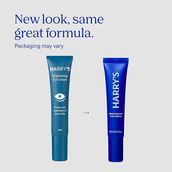 Harry's Brightening Under Eye Cream for Dark Circles, 0.5 Fl Oz, 2 Pack