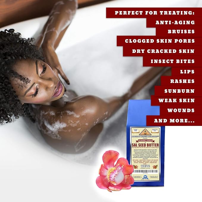 Ancient Health Remedies Cosmetic Grade, PURE SAL SEED BUTTER 1 LB (16 oz) BLOCK, Bulk, Odor Free Alternative to Raw Butters. Ideal Healing Base for DIY Balms, Creams, Hair and Hand Creams (INDIA).