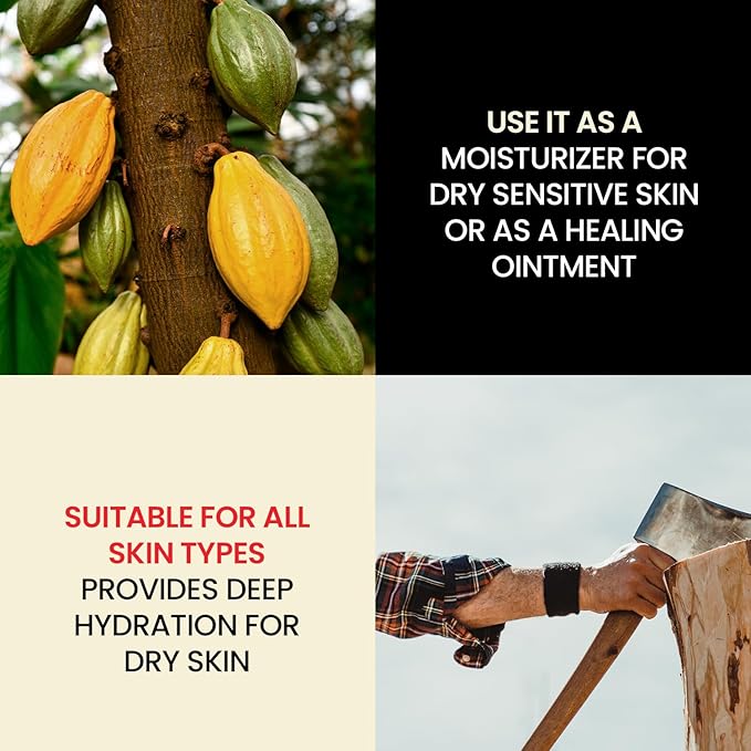 100% Natural Sensitive Skin Ointment, All-Purpose Ointment with Soybean Oil, Cocoa Butter, Shea Butter & Aloe Vera, Moisturizer Cream for Face & Body, Cracked Heels, 1.4 oz 4 Pack