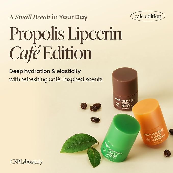CNP Honey Lip Butter - Propolis Lipcerin™ 05 Caffé Mocha, Café Edition, Hydrating Overnight Manuka Lip Balm & Mask, 12hrs Long-lasting Moisture, Gifts for Women, Korean Skin Care, 0.5 fl.oz.