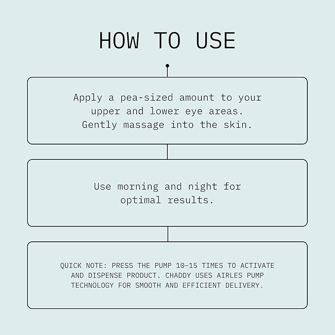 Chaddy Silky Eye Serum | Hydrating Under-Eye Cream for Dark Circles, Fine Lines, Wrinkles, Puffiness, and Bags – Fragrance-Free Formula with Caffeine, Niacinamide, Peptides, and Antioxidants – 15ml