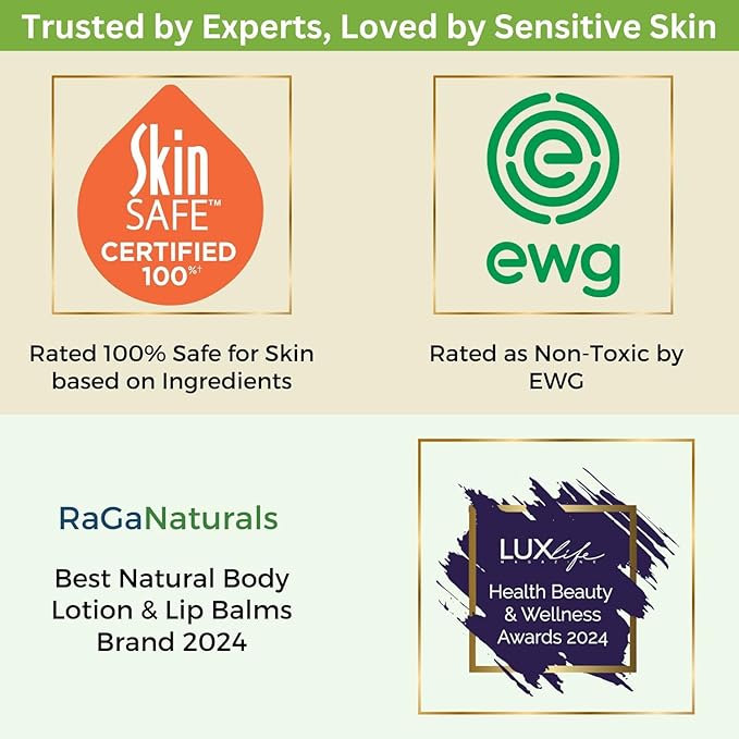 RaGaNaturals Natural Unscented Body Lotion for Dry Skin with Shea Butter and Vitamin E & B5 - Hydrating, Nourishing, Fragrance Free Hand Moisturizer With Organic Essence - For Women, Men, Kids - 8 Oz