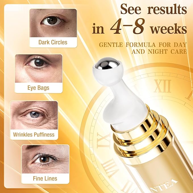 6% Caffeine Eye Cream for Puffy Eyes & Dark Circles, 1% Retinol Eye Serum for Under Eye Bags, Anti-Aging Eye Treatment for Men and Women