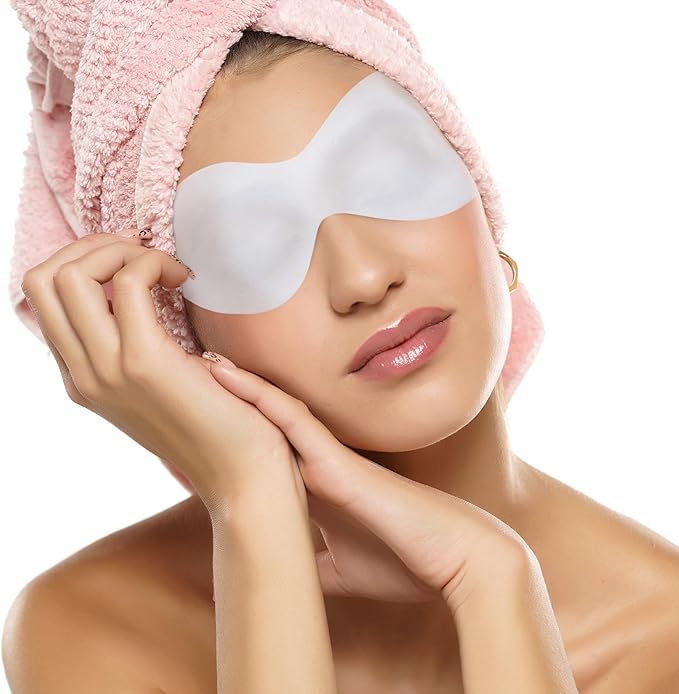 100 Sheets Disposable Non Woven Eye Mask, DIY Cotton Eye Mask Paper, Facial Eye Covers Pads for Skincare, Spa, Moisture Retention