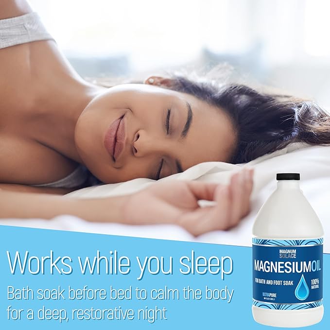 Pure Magnesium Bath Flakes & Magnesium Oil - 100% Natural Relief (3 Item Bundle)