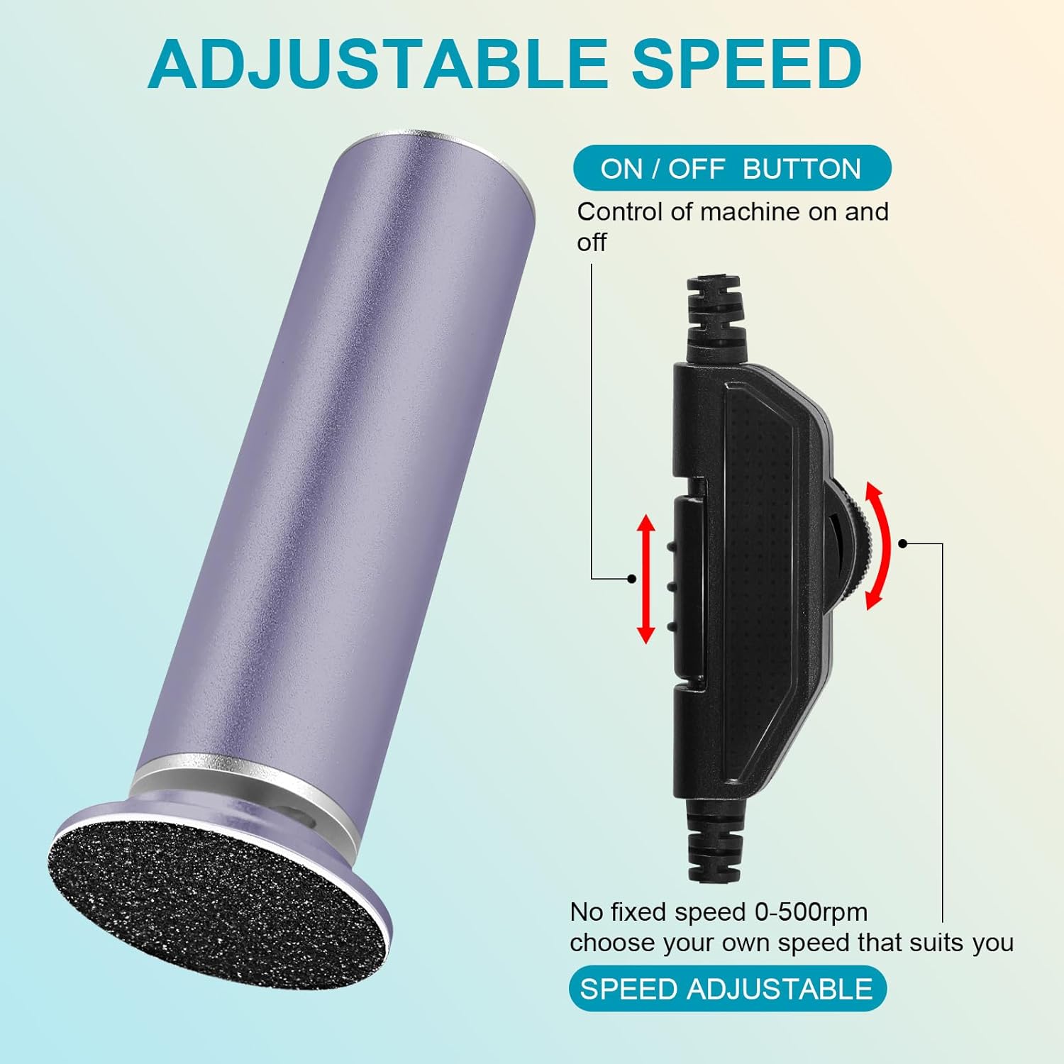 Electric Foot Callus Remover with Hand Callus Remover, Adjustable Speed Professional Electric Foot File Filer Sander Pedicure Tools for Feet Heel Dead Cracked Skin Women Men Use (Gray)