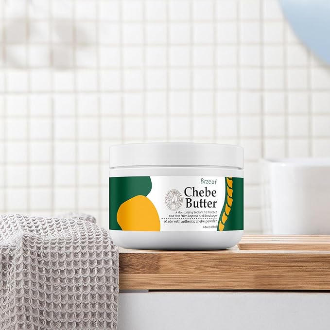 Brzeaf Chebe Hair Butter, 8.8 Oz - Repairs Fragile Hair, Promotes Growth & Strengthening, Natural Ingredients, For All Hair Types, Unisex, Adult Department, General Public