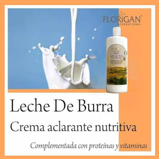 Nutritive Skin Lotion "Leche de Burra" with Herb & Yuca Extracts Florigan® 1lt.