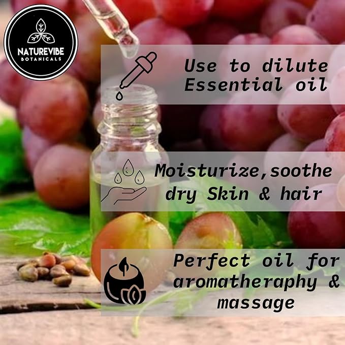 Naturevibe Botanicals Apricot Oil 32oz Golden Jojoba Oil 32oz and Grapeseed oil 32oz | Oil Combo