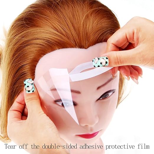 100 PCS Safety Face Shield, Disposable Microblading Protective Shower Visor Face Shield Mask Eye Shields Masks for Hairspray Salon Supplies Eyelash Extensions Eye Eyelid Surgery Aftercare (100PCS)